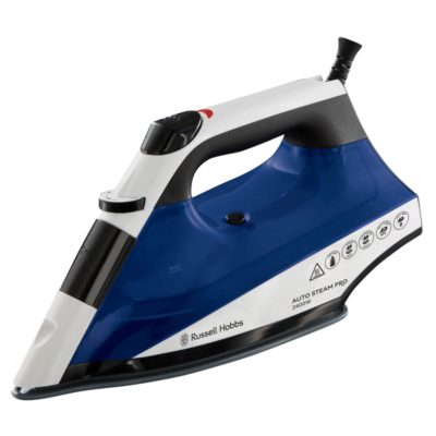 Russell Hobbs 22522  Auto Steam Pro Iron in White  Blue & Black